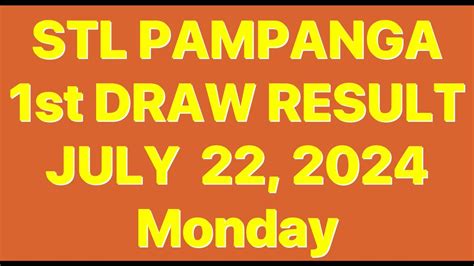 stl pampanga result today 1st draw history|STL Result Today .